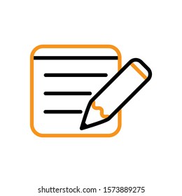 pencil and paper icon design template