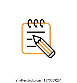 pencil and paper icon design template