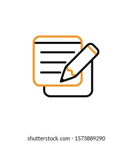 pencil and paper icon design template