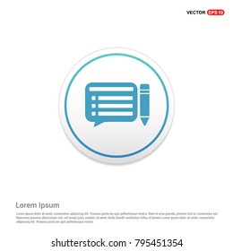 Pencil Paper Icon White Background icon template