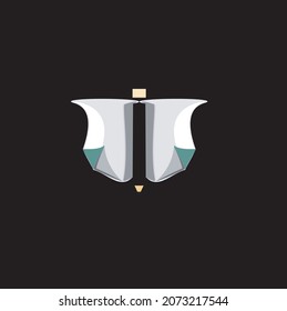 A pencil and paper logo resembling a bird as a symbol of education