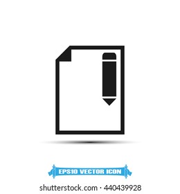 pencil and paper sheet icon vector illustration eps10
