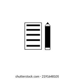 Lápiz y vector de papel para describir los deberes