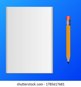 Pencil and paper vector illustration