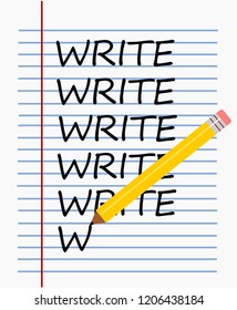 pencil and paper with writing