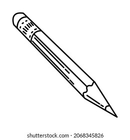 Lápiz Parte del Vector de conjunto de iconos dibujado a mano del equipo y material del contratista.