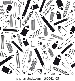 Pencil pattern black and white