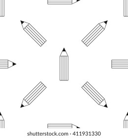 Pencil pattern Icon. School Seamless Background