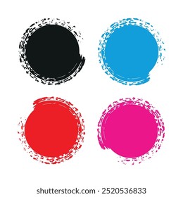 Pencil pen circle sketch scrawl shape doodle ring illustration, Scratch scribble graphic element