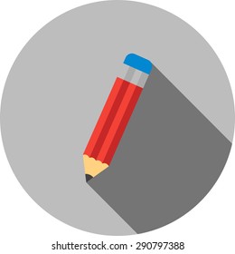 Pencil, pen, color pencil icon vector image. Can also be used for education, academics and science. Suitable for use on web apps, mobile apps and print media.