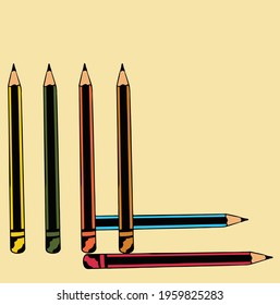 Pencil Pen Drawing Sketch Vector Illustration Image