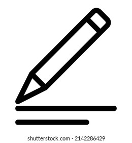 Pencil or Pen flat icon logo, illustration vector isolated. Contact Us and Communication Icon-Set. Suitable for Web Design, Logo, App.