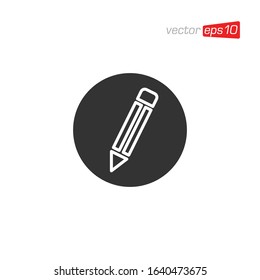 Pencil or Pen Icon Design Vector