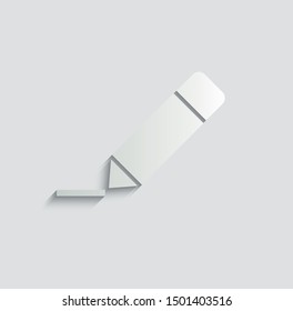   Pencil or pen icon.  Making notes icon 
 paper icon  with shadow  