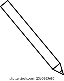 Pencil and pen icon. Outline. Vector and illustration	