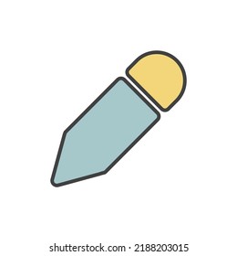 lápiz, icono de lápiz, plantilla de logotipo de ilustración vectorial para muchos fines. Aislado sobre fondo blanco. caricatura a color completo
