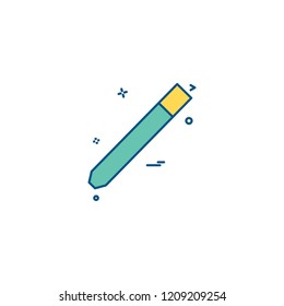 pencil pen school study icon vector