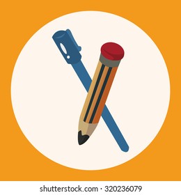 pencil and pen theme elements