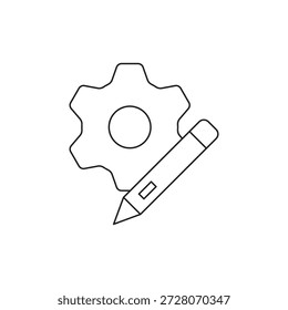 Una herramienta de lápiz o lápiz con un engranaje para editar o personalizar Configuraciones.