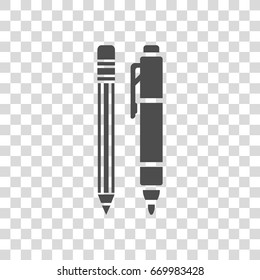 Pencil With Pen Vector Icon