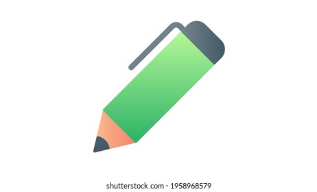 pencil pen write single isolated icon with smooth style