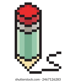 Pencil in pixel art style