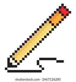 Pencil in pixel art style