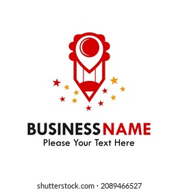 pencil point logo template illustration