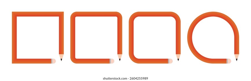 A pencil popup design reminiscent of children, student, and schools