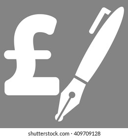 Pencil Pound Price vector icon. 
