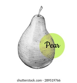 Pencil print with Pear