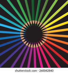 pencil rainbow