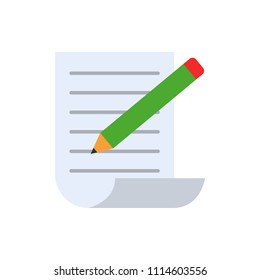 pencil and record colored icon on white background
