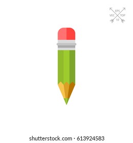 Pencil with Red Eraser Icon