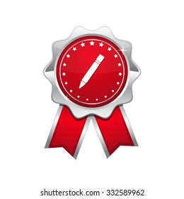 Pencil Red Vector Icon Design