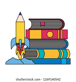 pencil rocket books education school