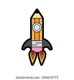 pencil rocket icon