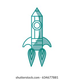 pencil rocket icon