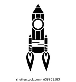 pencil rocket icon