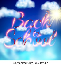 Pencil rocket Illustration. Back to school. EPS 10 vector file included