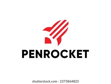 pencil rocket logo design inspiration