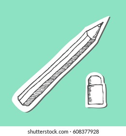 Pencil and rubber 