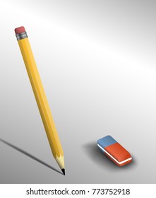 Pencil and rubber