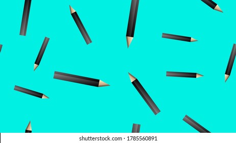 Pencil with rubber eraser icon seamless pattern background. Highlighter vector illustration. Pencil symbol pattern.