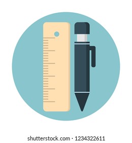 pencil and ruler