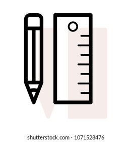 pencil ruler  geometry 