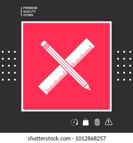 Pencil and ruler icon.