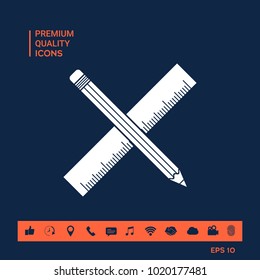 Pencil and ruler icon.