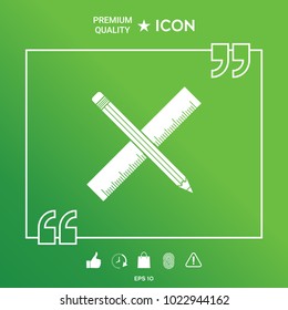 Pencil and ruler icon.