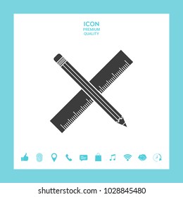 Pencil and ruler icon.